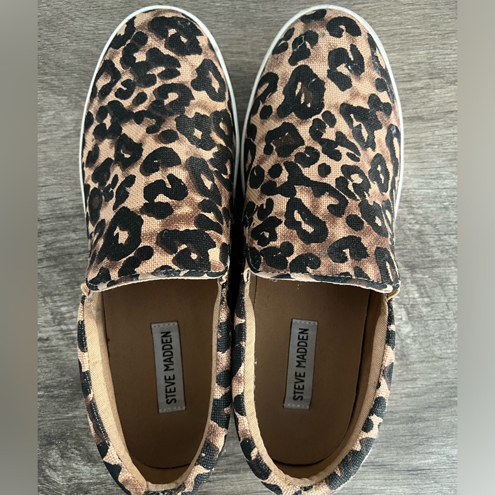 Steve Madden Animal Print Slip-On Sneakers